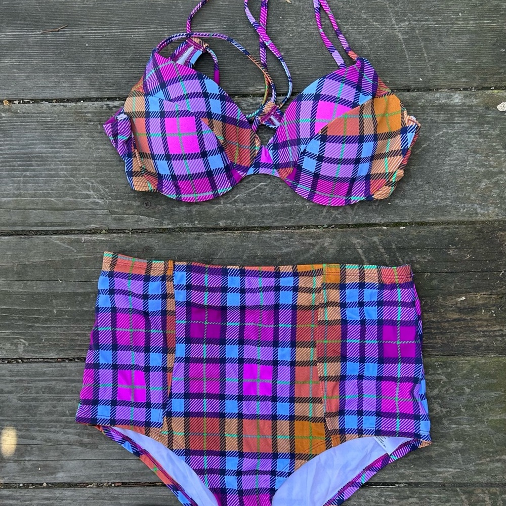 Pink Plaid bikini
